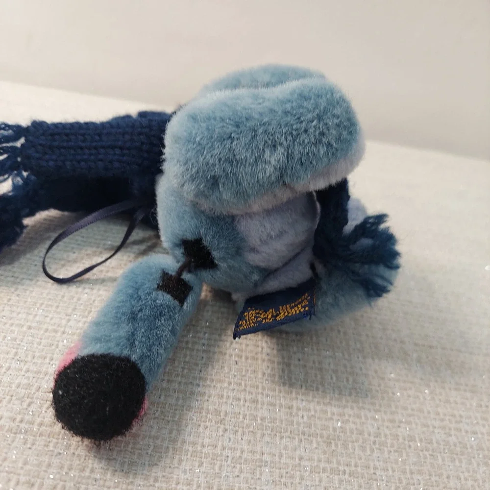 Disney Boyds Collection Eeyore Plush Ornament Blue Knit Hat Scarf Snowflake 6in - Picture 11 of 15